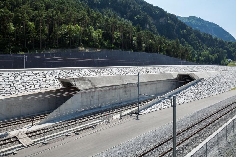  North entrance, Gotthard-Ceneri Base tunnel, Erstfeld, Switzerland