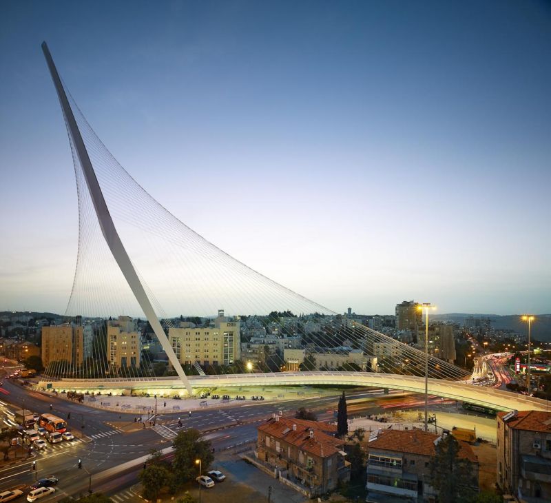 Jerusalem Bridge of Strings, Santiago Calatrava, Jerusalem, Israel