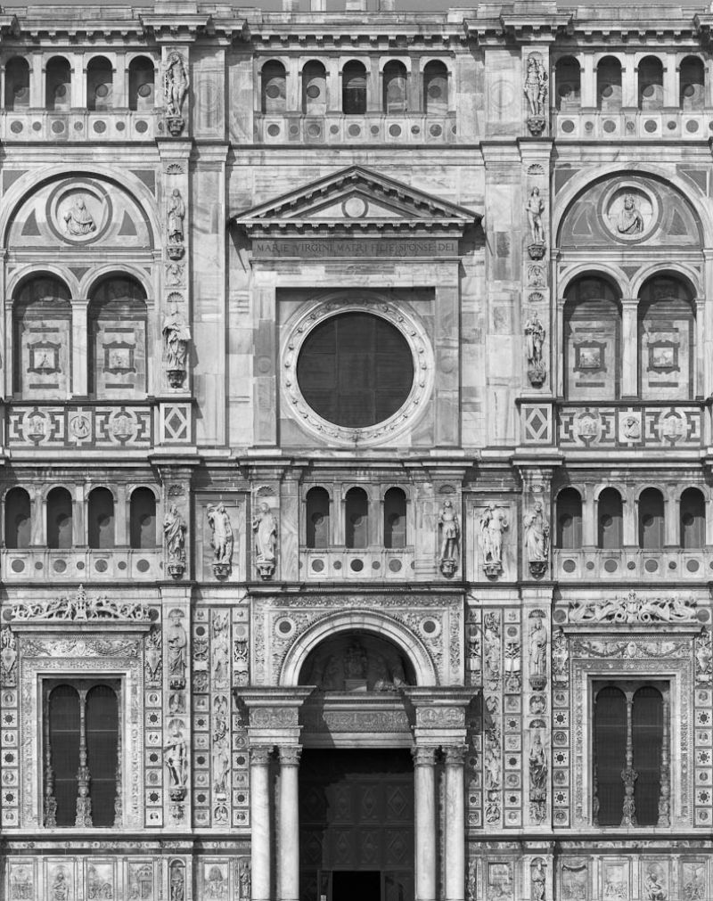 Certosa di Pavia, Pavia, reference to the theoretical work of Aldo Rossi