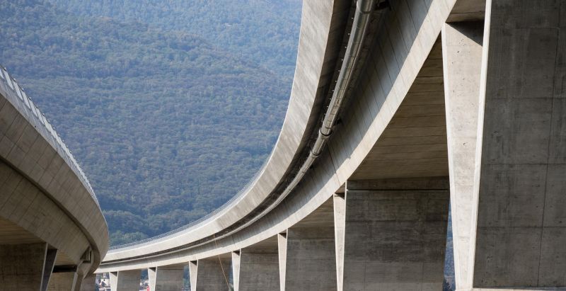 Viaduct, Gotthard-Ceneri Base tunnel, Camorino, Switzerland