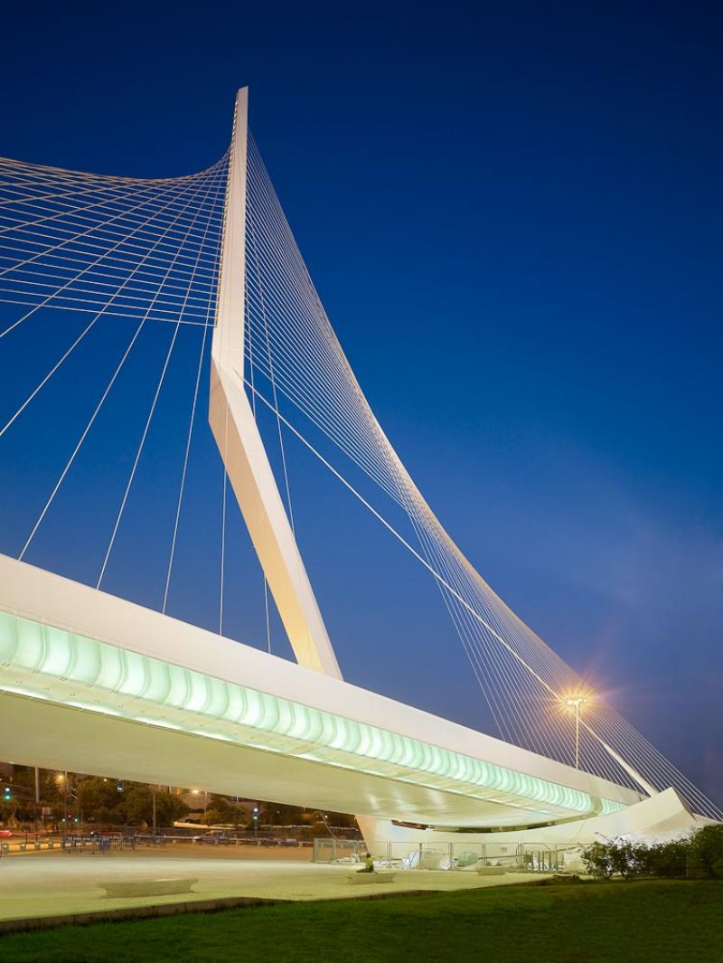 Jerusalem Bridge of Strings, Santiago Calatrava, Jerusalem, Israel