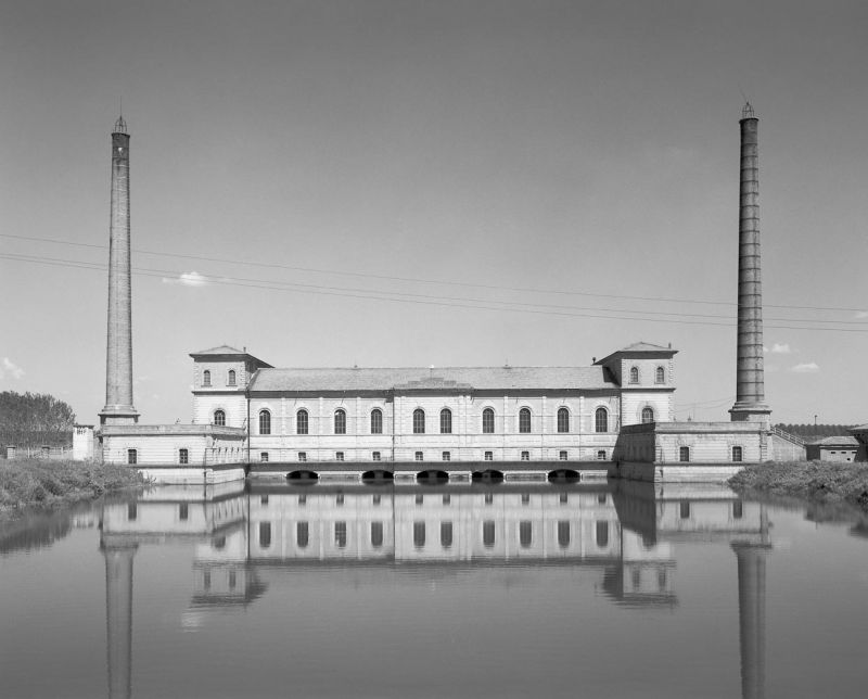 Hydropower station, Po Valley, Reference to the theoretical work of Aldo Rossi